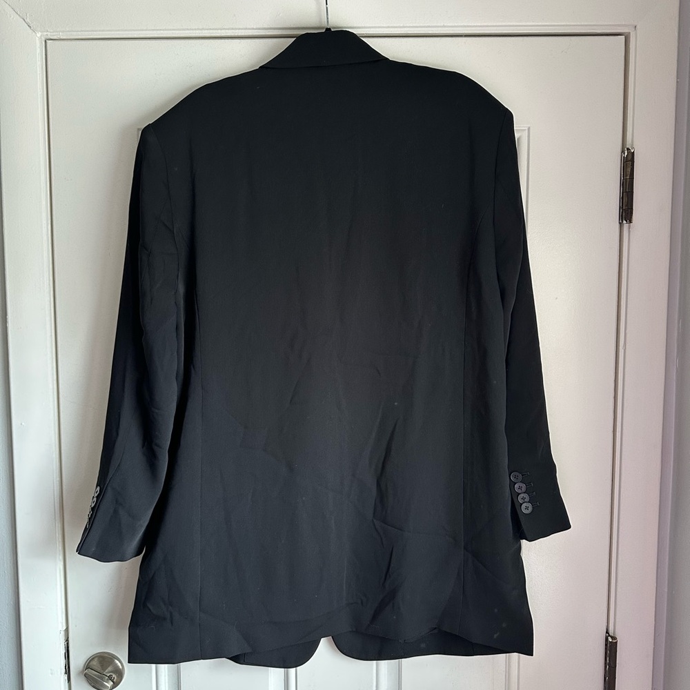 NWT EXPRESS SIZE M L‎ BLACK OVERSIZED BLAZER TWO BUTTONS boyfriend - Picture 2 of 4